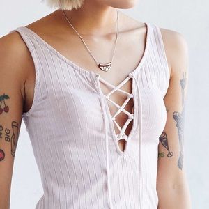 UO lace up tank top
